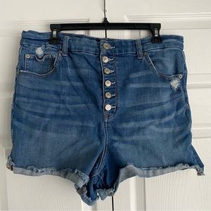 American Eagle Curvy High Rise Shortie Shorts size 18